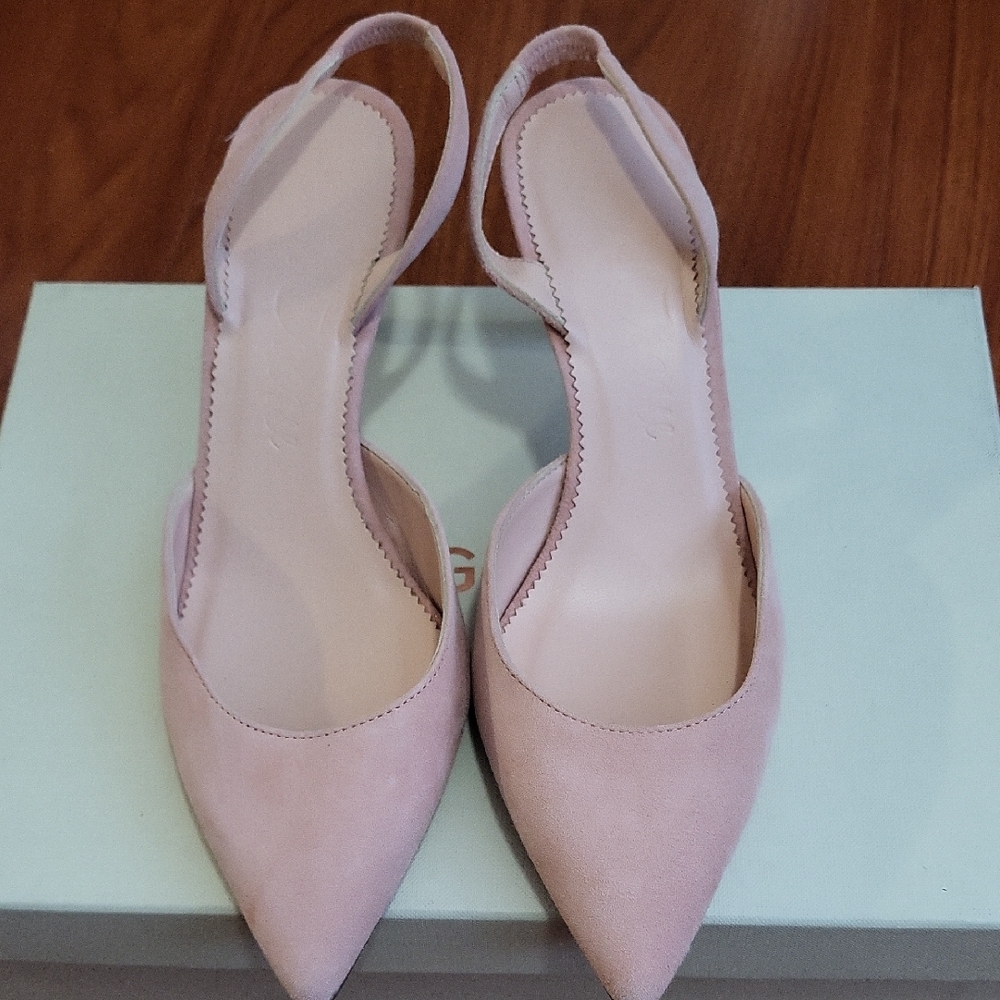 J. Crew Light Pink Slingback Heels